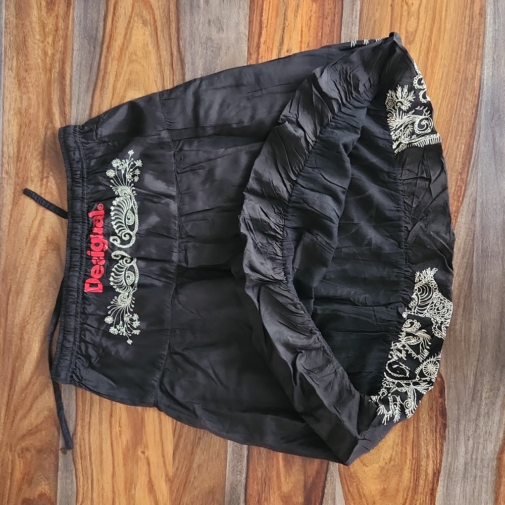 Desigual Bubble Skirt, Ladies 38, NWOT, Drawstring Elastic waist goregous print - Picture 7 of 10